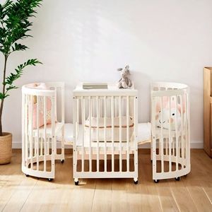 Hiện Đại Bệnh Viện Cấp Rắn Gỗ Thoáng Khí Bé <span class=keywords><strong>Crib</strong></span> Đa Chức Năng 6 Trong 1 Có Thể Gập Lại Vòng Cot Giường - Product Image 2
