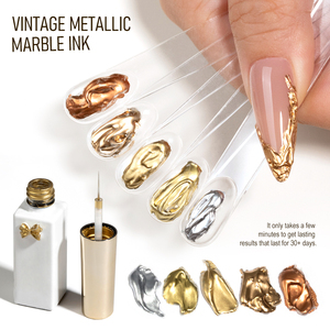 طلاء أظافر جل مخصص للرسم بتأثير الألوان المائية المتفتحة والمعدنية الرخامية القديمة لطلاء الأظافر بالأشعة فوق البنفسجية - Product Image 3