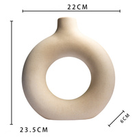 Vase en céramique nordique Beige maison Table décoration Vase accessoires de décoration de table