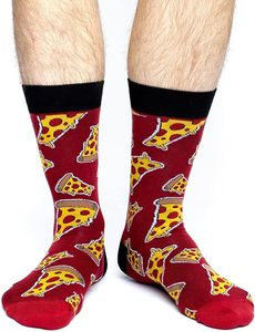 Chaussettes en coton stylées et funky pour hommes Pizza motif hibou mignon motifs de nourriture pour animaux de porc chaussettes <span class=keywords><strong>fantaisie</strong></span> en vrac à pois - Product Image 2