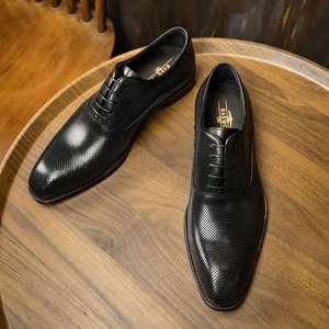 Zapatos de PU para Hombre, Punta Puntiaguda, Sin Cordones, Impermeables, Casuales, Formales, Brillantes, Juveniles, Versátiles - Product Image 3