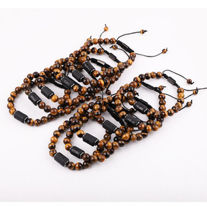 Fábrica de joyería OEM diseño piedra Natural hombres pulsera marrón <span class=keywords><strong>Ojo</strong></span> de Tigre 12 Zodiaco astrología amistad pulsera logotipo personalizado - Product Image 6