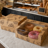 Bäckerei-Box in Maßanfertigung, Kraftpapier-Verpackung mit Eigenem Logo, Großhandel für Gastronomie-Marken, Individuelle Lieferung