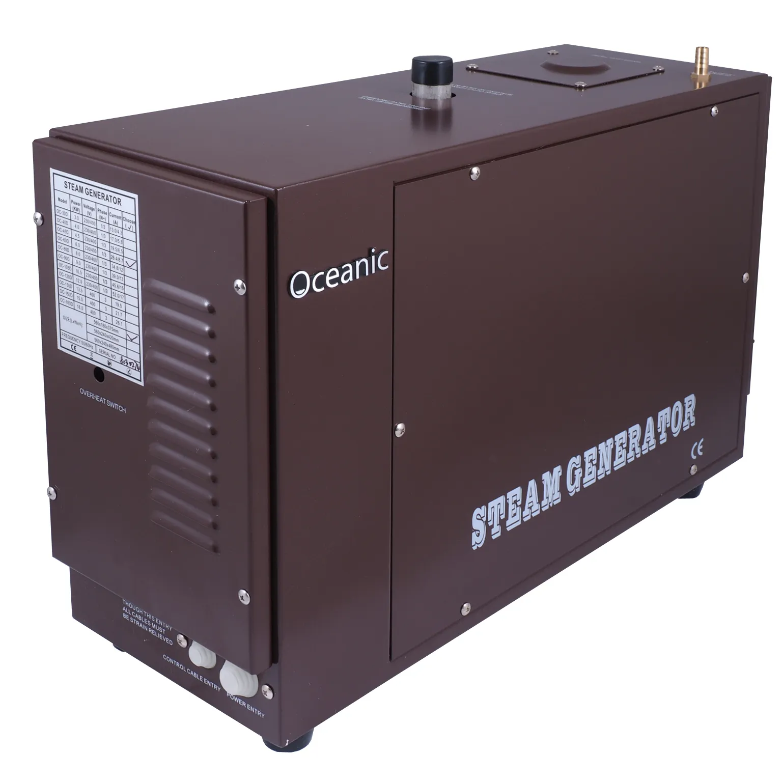 Oceanic 6kw 9kw/18kw/20kw/22kw/24kw générateur de bain de vapeur sauna machine de sauna humide à usage commercial robuste