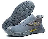 Bottes de travail pour hommes en cuir avec embout en acier confortables et sécurisées