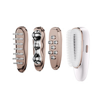 Peigne Masseur Électrique pour Cuir Chevelu Anti-Chute de Cheveux Stimulateur de Croissance Capillaire Thérapie par Lumière Rouge Gua Sha Magnétique Détachable Lifting Facial