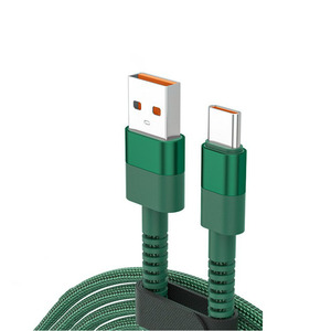 Cable de datos trenzado tipo C a tipo C 3A 0.5M para carga y transferencia de datos para dispositivos Android y Apple - Product Image 2
