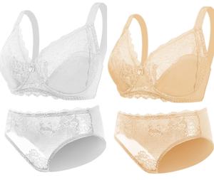 Lencería Sexy de Encaje al por Mayor a Bajo Precio, Sujetador Sin Costuras de Talla Grande, Tanga Transpirable y Moderna de Spandex, Ropa Interior Cómoda para Mujer - Product Image 6