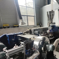 Machine d'extrusion de granulation de mélange interne 110L + extrudeuse à vis unique à deux étages + machine de granulation d'anneau d'eau