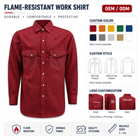 Chemise de travail antistatique et ignifuge à manches longues, à carreaux, couleurs unies, pour hommes, pour la sécurité dans l'industrie pétrolière, gazière, minière et manufacturière, personnalisable sur la poitrine