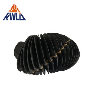 Couvercle de <span class=keywords><strong>soufflet</strong></span> de tige d'accordéon <span class=keywords><strong>à</strong></span> fermeture éclair pour vérin hydraulique flexible cousu cache-poussière rond en métal - Product Image 6