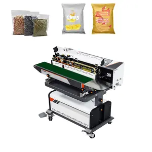 High efficiency continuous vacuum sealing machine for snack pouch