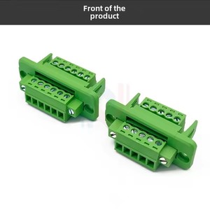 1 Juego de Paneles de Conexión de Pared 15EDGWC-3.5mm, Bloque de Terminales Enchufable sin Soldadura con Brida de Montaje, 2P3P4P5P6P7P8P9P10P12P-24P - Product Image 2