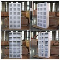 Armoire métallique 18 portes en maille d'acier assemblée pour l'extérieur-Mobilier pour l'école, la salle de sport, l'hôtel, le personnel, le stockage des vêtements