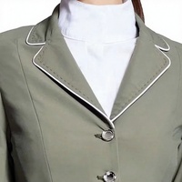 Veste de concours équestre pour femmes, compétition de saut d'obstacles, matière Spandex, coupe ajustée, respirante
