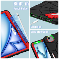 Étui robuste et résistant pour iPad Air 11 M3 2025 M2 2024 avec béquille, sangle d'épaule, porte-stylo, design de dessin animé pour enfants OEMODM