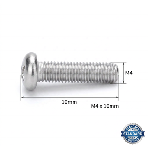M2 M2.5 M3 M3.5 M4 M5 M6 M8 M10 304 316 Stainless Steel Galvanized A2 Full Thread Phillips Pan Head Machine <strong>Screws</strong> - Product Image 5