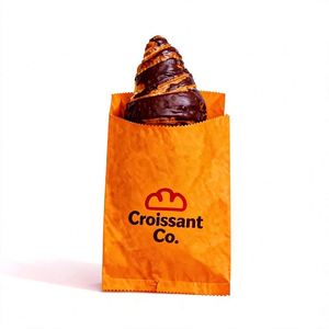 Sac en papier kraft enduit de PE, écologique, résistant à la graisse et à l'eau, finition de luxe, pour emballage alimentaire de burgers à emporter - Product Image 4