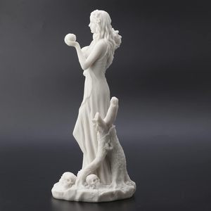 Estatua de Resina de Persefón, Diosa Griega de la Vegetación y el Mundo Subterráneo, Diseño Veronese, 10 1/4 Pulgadas, Acabado Blanco Mármol - Product Image 4