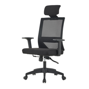 Cómoda silla de oficina ejecutiva negra con reposabrazos recto Silla de respaldo alto de oficina con ruedas en color negro de lujo - Product Image 3