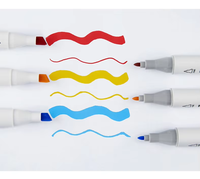 Ensemble de marqueurs multicolores de haute qualité pour le dessin et la peinture, encre permanente double pointe, recharge 6 mm, ensemble de jouets de peinture