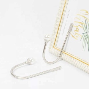 Curtain Alloy U-shaped Pearl Wall Hook Wall Hook 1 Metal Curtain <strong>Hold</strong> <strong>Backs</strong> - Strong Arm Style Holdbacks Drape Ties Loop Holder - Product Image 4