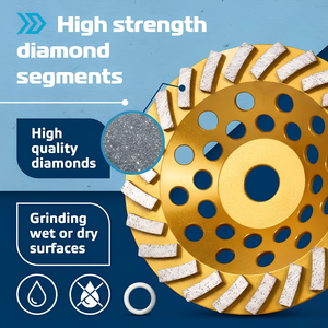 ใบเจียรเพชรแบบ T Segment ขนาด 100-180 มม. แบบกลม นุ่ม สำหรับตัดคอนกรีตและหิน - Product Image 3