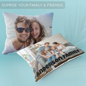 Fodera per Cuscino Personalizzata con Foto, Progetta la Tua Immagine o Logo, Copricuscino Decorativo per Divano, Soggiorno, Affittacamere, Hotel, Letto - Product Image 4