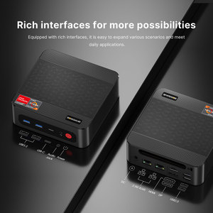 Bosgame P4 Mini PC AMD Ryzen <span class=keywords><strong>7</strong></span> 5700u DDR4 PCIe SSD Dual Lan 2.5g & Wi-Fi 6E & bt5.2 4k Ba hiển thị - Product Image 5