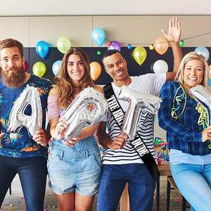 Écharpe d'anniversaire amusante The Birthday Dude <span class=keywords><strong>en</strong></span> feuille d'aluminium noire et argentée pour femmes et hommes, accessoires et fournitures de décoration pour fêtes d'anniversaire - Product Image 6