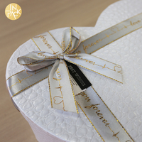 EN PACK Noir Blanc Coeur Forme Fleur Boîte De Mariage Saint Valentin En Gros Emballage Cadeau Personnalisé Boîte De Papier avec Ruban Arc