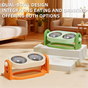 Tigela Dupla de Aço Inoxidável Ajustável e Fácil de Limpar para Alimentação Lenta de Animais de Estimação, Tigelas Elevadas Inclináveis para Cães - Product Image 5