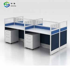 Moda cam ofis iş istasyonu bölücü mobilya <span class=keywords><strong>4</strong></span> kişi için Modern modüler ofis masası - Product Image 1