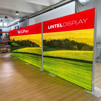 Boîte à lumière LED pour salon professionnel avec toile tendue par sublimation, toile de fond d'exposition sans couture SEG Lightbox