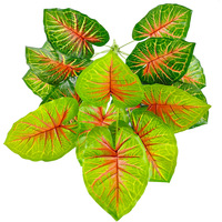 Dekorasi Pohon Palsu Indoor dan Outdoor, Bonsai Simulasi Tanaman Hijau, Air Mengalir, Guanyin, Taro Berwarna