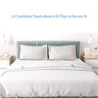 Fixateur de couette en plastique sans aiguille, 10 pièces, pince-couette élastique Anti-mouvement, couverture de couette, drap de lit, avec support à Clips
