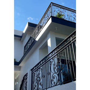 Garde-corps extérieur en <span class=keywords><strong>fer</strong></span> forgé de Géorgie pour balcon, clôture en <span class=keywords><strong>fer</strong></span> sur mesure pour <span class=keywords><strong>terrasse</strong></span>, treillis, balustrades pour maisons - Product Image 2