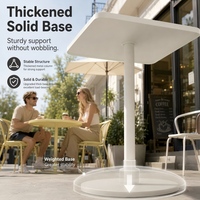 Table de bistrot carrée en fer pour extérieur, revêtement en poudre antirouille, table de salle à manger pour terrasse, café, restaurant, plusieurs couleurs