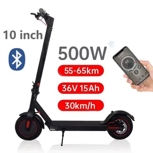 10 Inch Electric Scooter 500W Lipat E Scooter 36v15Ah Dewasa Skuter 55-65Km Daya Tahan Mobile App