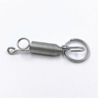 Serrure à ressort multifonctionnelle pour porte de cage à animaux avec anneau, loquet à ressort extensible avec crochet pour porte de cage à animaux, serrure à ressort en spirale