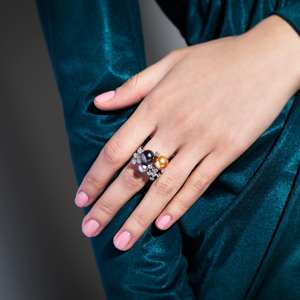 ליקסין יוקרה זירקון תכשיטים סט אימיטאציה צבעונית עגילי 3 חלקים עגילי זירקון שרשרת טבעת עבור כלה חתונה מסיבה - Product Image 5