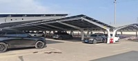 Structure de montage de carport solaire en aluminium haute résistance pour le stationnement résidentiel et la recharge de véhicules électriques
