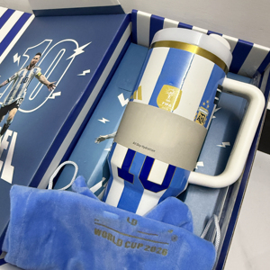 Bouteille d'eau isotherme gravée avec paille, 40 oz, avec poignée et coffret cadeau, pour extérieur et voiture, Coupe du Monde 2026 - Product Image 5
