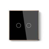 Interruptor de Pared Zigbee de Aluminio Contemporáneo con Cristal Templado de 4 Vías para la Aplicación Tuya Smart Life, con Control Táctil de Punto Cóncavo