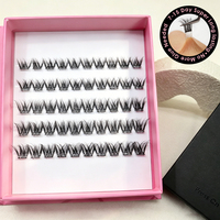 Assortiment de faux cils à presser sans bande, marron, volumineux, imperméables, boucles personnalisées, vente en gros, taille personnalisée, pour l'Europe, le Royaume-Uni et la France