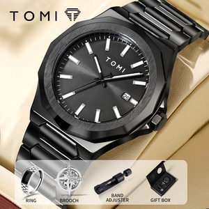 TOMI Luxury Business Men's <strong>Watch</strong> Gift Box <strong>Set</strong> High Quality <strong>Rose</strong> <strong>Gold</strong> Case Simple and Versatile Quartz <strong>Watch</strong> Relogio Masculino - Product Image 2