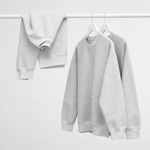 Pullover da uomo pesante in tinta unita 300 Gsm <span class=keywords><strong>Design</strong></span> basico con collo foderato per la stampa digitale invernale Casual per la primavera autunno XL - Product Image 2