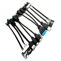 Cable de conexión interno de la computadora PC Madre USB33.0 y conector de AUDIO HD hembra tipo C Cable del panel frontal de la caja de la computadora PC