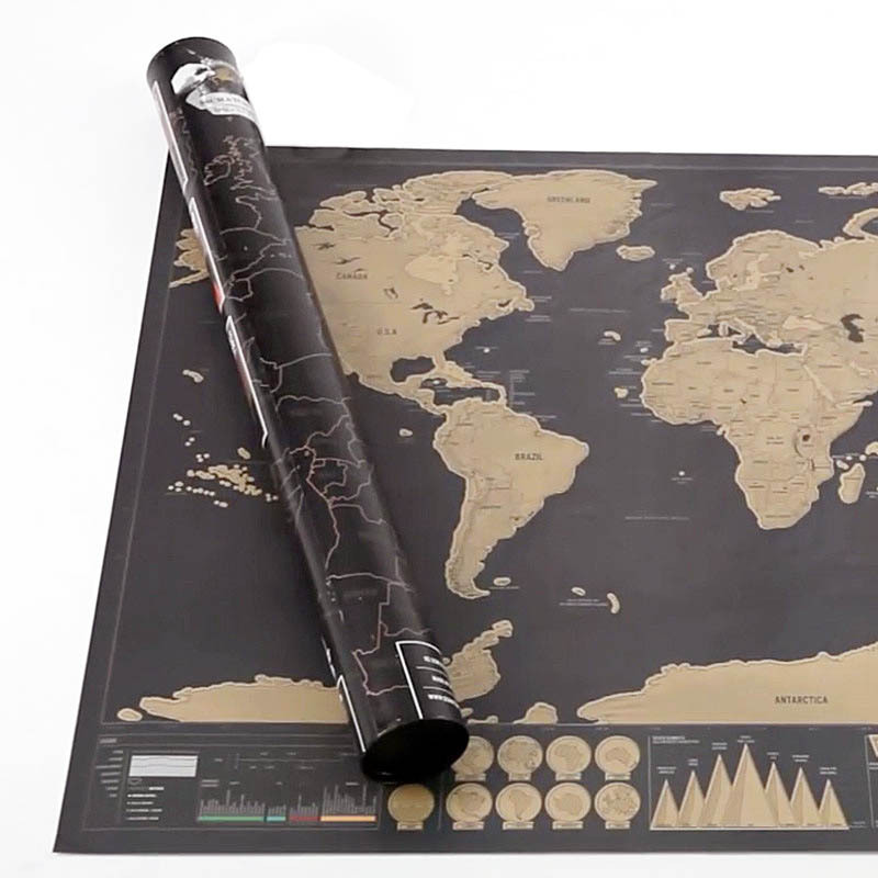 Deluxe Scratch Off Map Poster Custom