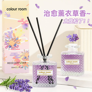 Colour <b>Room</b> Reed <b>Diffuser</b> 50ml Alcohol Free Long Lasting Fragrance For Home Bedroom Bathroom Decorative Aroma Set - Product Image 2